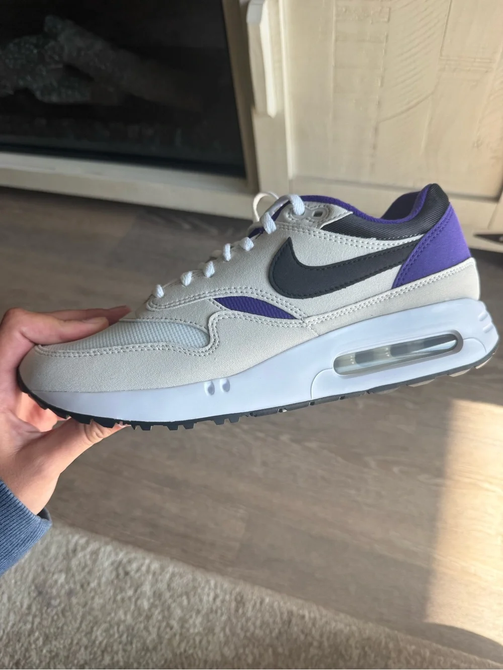 Never Worn Nike White, Black & Purple Low-Top Sneakers